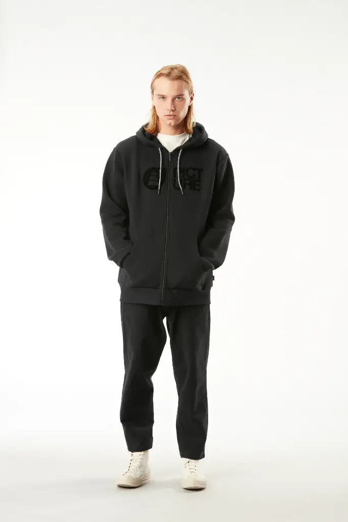 [MSW364] SWEAT A CAPUCHE HOMME BASEMENT FLOCK ZIP (M)