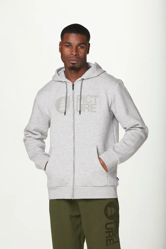 [MSW364] SWEAT A CAPUCHE HOMME BASEMENT FLOCK ZIP (S)
