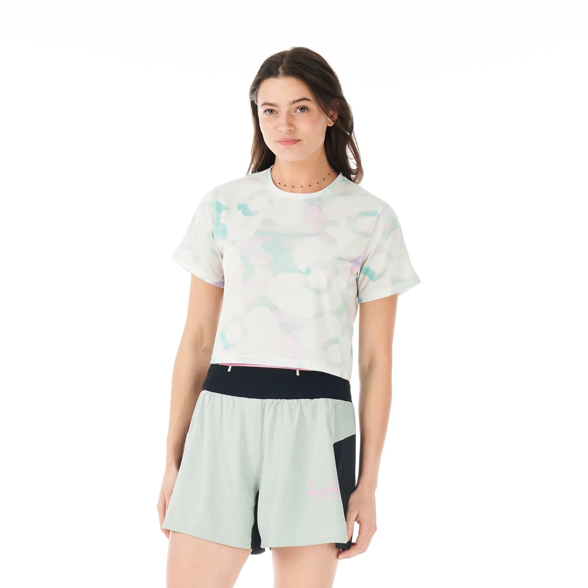 [WTS0618] T-SHIRT TECHNIQUE FEMME TIMONT BOXY PRINTED (L)