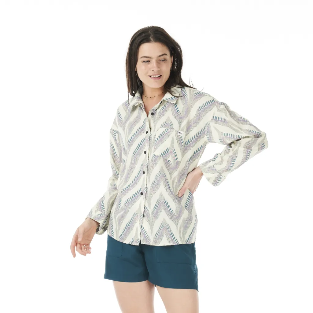 [WTS0621] CHEMISE MANCHE LONGUE FEMME TASCO PRINT (M)